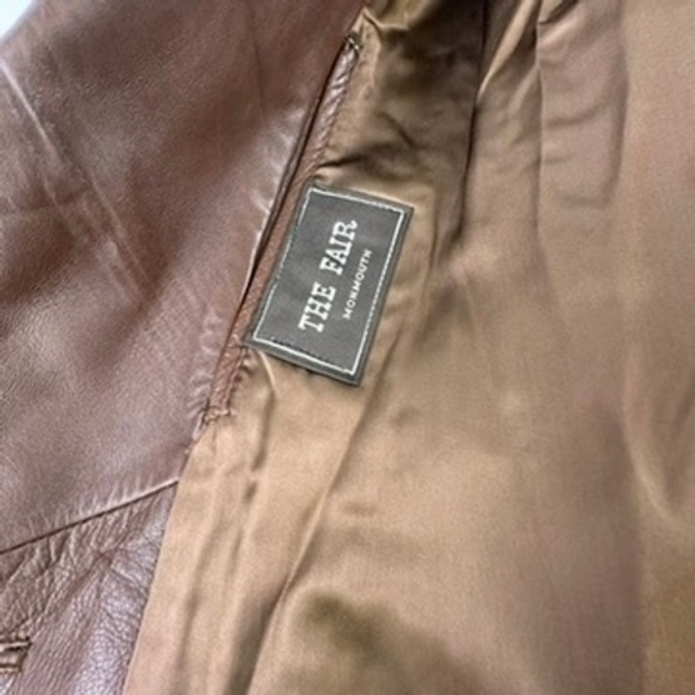 Stanley Blacker Leather‎ Coat 44 Mens Vintage Brown Trench Belted Long Jacket - Picture 12 of 16
